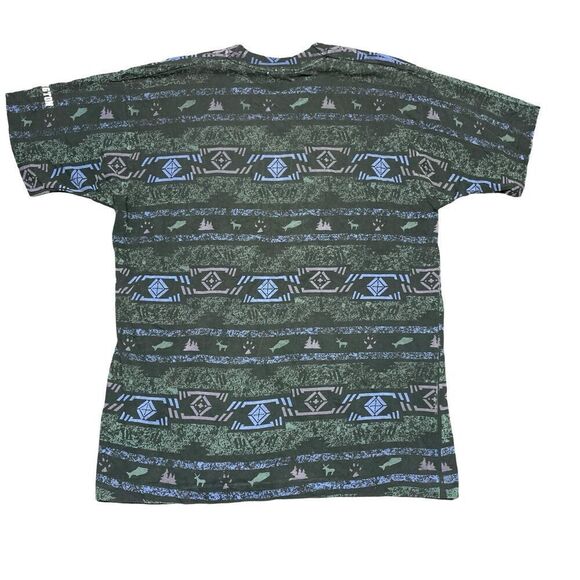 VTG Washington State T Shirt All Over Print Geometric Wildlife XL Single Stitch - Picture 2 of 10